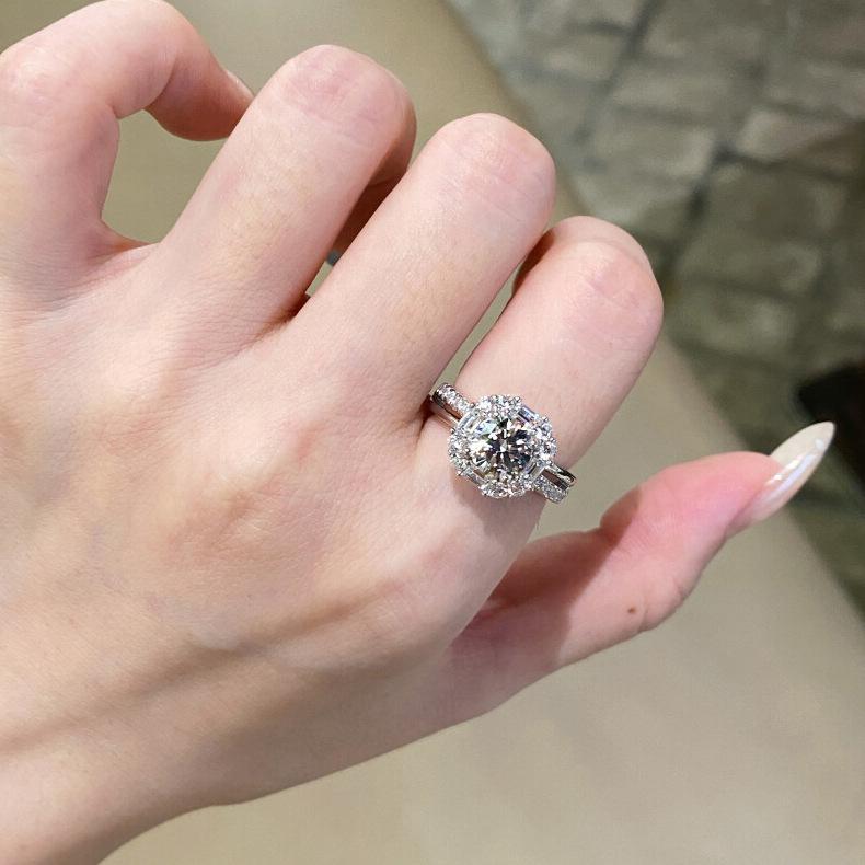 Eight Hearts and Eight Arrows Full of Diamonds, Sugar Cube, Zircon Opening Ring, Women's Light Luxury Niche Temperament, Index Finger Ring Ring 2026