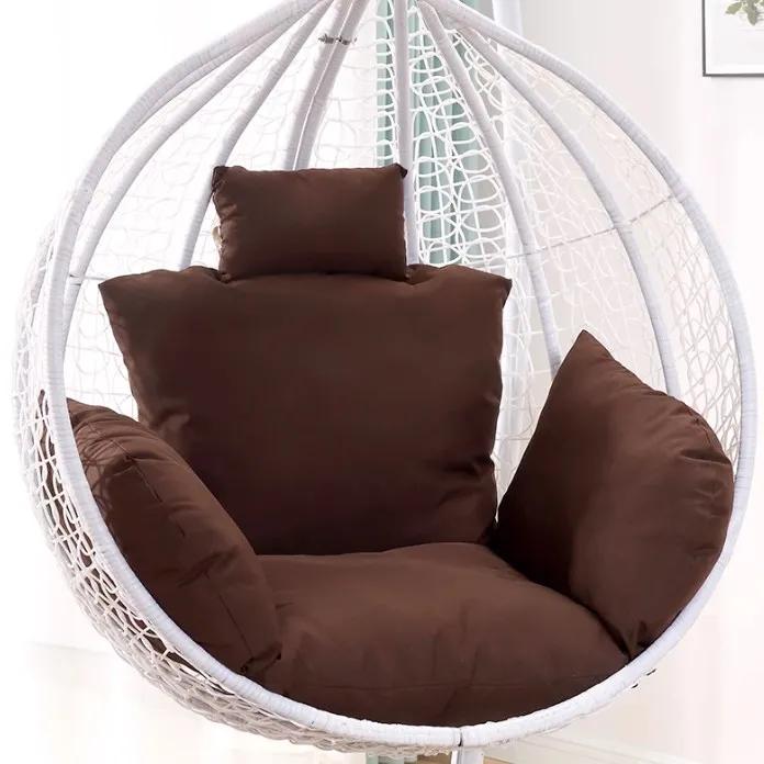 Hanging Swing Egg Chair Cushion Cover Patio Large Round Papasan Pad Detachable Garden Lounger Cushion Cover  (No Filling)