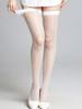 Women Sexy Fishnet Thigh High Stockings Solid Color Nylon Wide-banded Over The Knee Long Socks Exotic Mesh Compression Socks