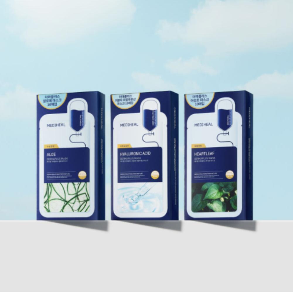 

Mediheal Derma Plus Moisture Mask 30-Pack Aloe, Houttuynia & Hyaluronic Acid Sheet Mask Set