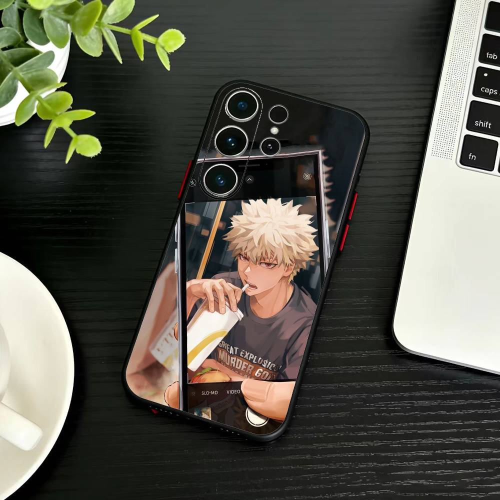 Katsuki Bakugo p-Hero Academia Phone Case For Samsung S26,S25,S24,S23,S22,S21,S20,Plus,Fe,Lite,Others Black Cover