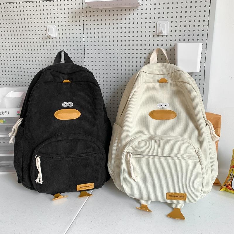 School Bag Female Cute Duckling Backpack Junior High School Students Large-capacity Travel Backpack Cute
