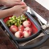 Faltbares Sieb für Obst und Gemüse, umweltfreundlich, faltbar, Küchensieb, faltbare Abtropfkörbe mit einziehbaren Griffen