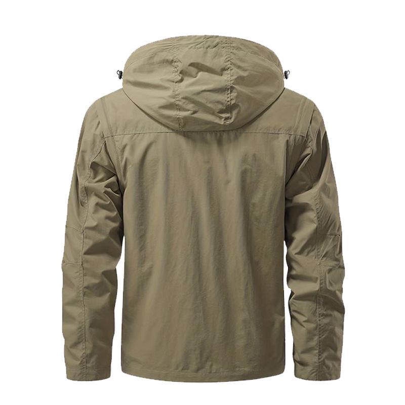 Herren Windjacke mit umwandelbaren Ärmeln und vielen Taschen für Frühling & Herbst.
