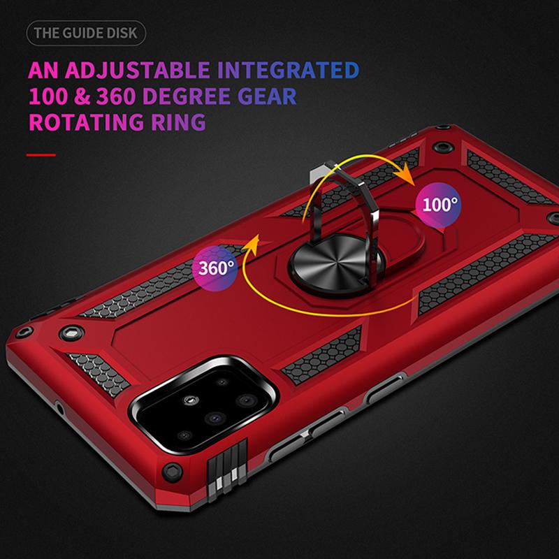 Shockproof Bumpers Armor Case For Samsung Galaxy S24 S23 S22 Ultra S21 S20 FE 5G S8 S9 S10 Plus Note 20 10 Metal Ring Cover