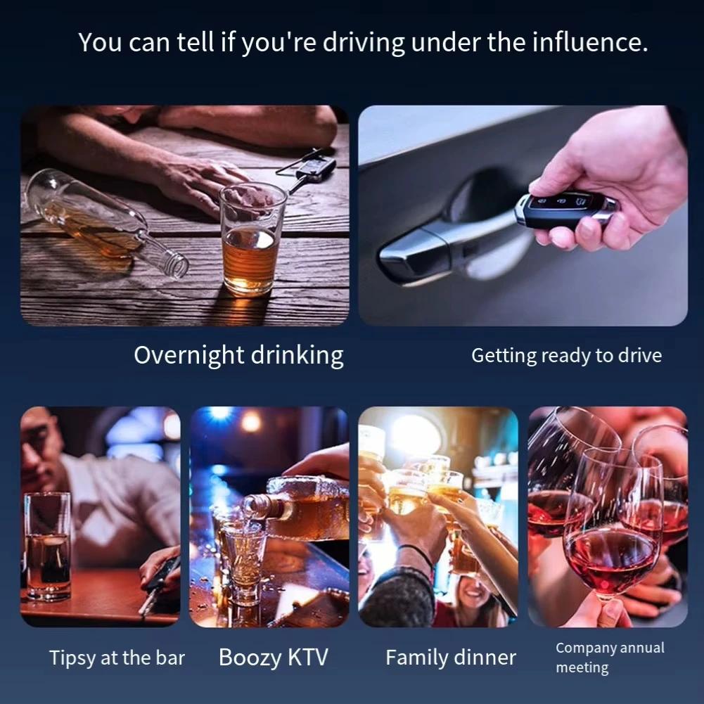 3in1Non-Contact Alcohol Tester Breathalyzer Tester With LED Digital Display Alcoholmeter Alcohol Tester Accuracy Diagnostic Tool