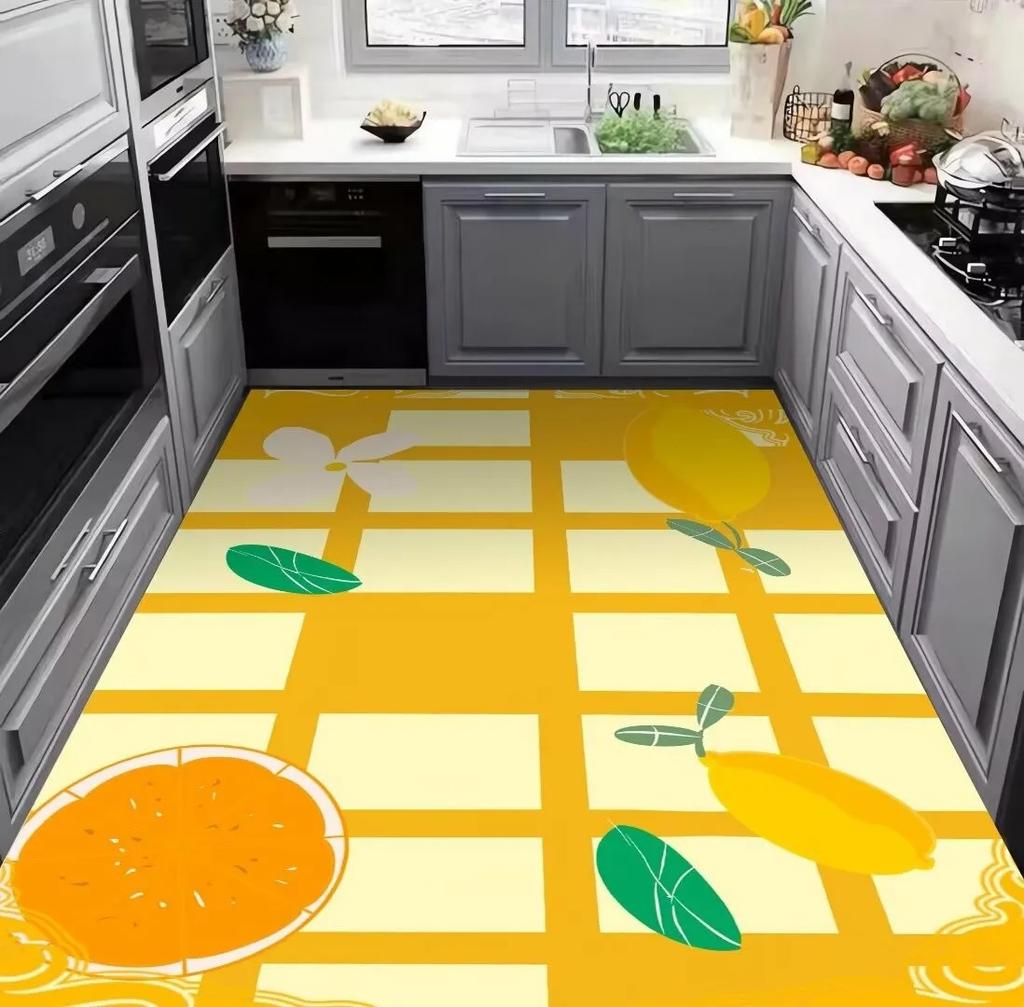 Modern Kitchen Washable Rug for Light Luxury Hallway and Simple Living Room Decor