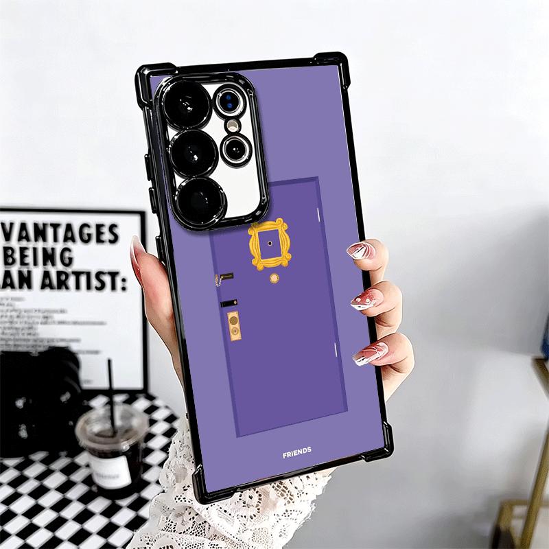 Friends Tv Show Theme Plating Phone Case For Samsung Galaxy S24 S25 FE S26 Edge S23 Ultra S22 S21 Plus S20 Anti-Fall Airabag Cov