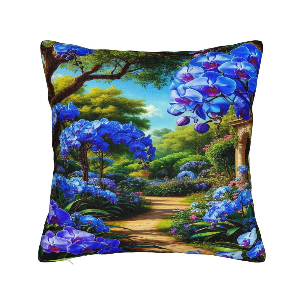 Rainbow Waterfall Art Pillow Cover  Square Cushion Cover Cute Funny Pillow Case For Living Room Chair