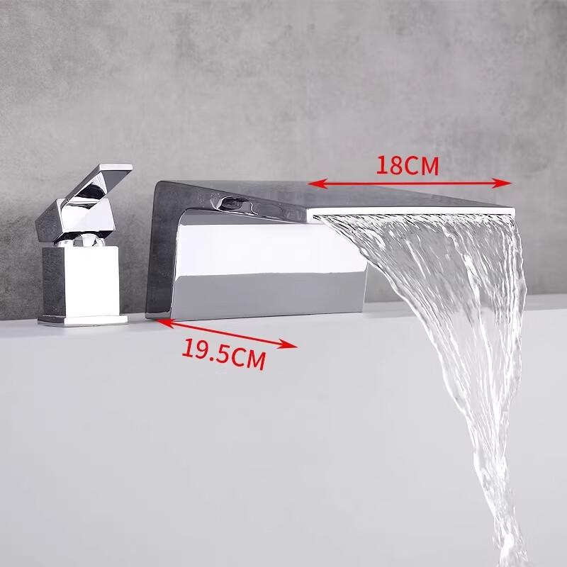 Lindong All-Copper Bathtub Edge Faucet Set