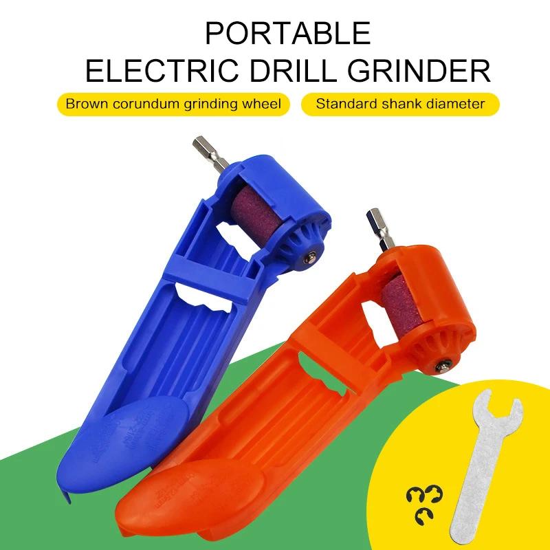 Portable Drill Bit Sharpener Corundum Grinding Wheel Drill Bit Sharpener Titanium Drill Powered Tool Parts Grinder Tools