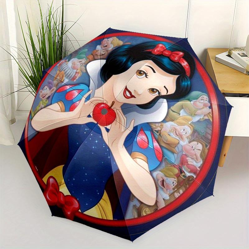 

Snow White,Apple Themed Automatic Opening and Closing Folding Umbrella, Reinforced 8 Ribs, Compact Travel Design, Fashionable Folding Umbrel