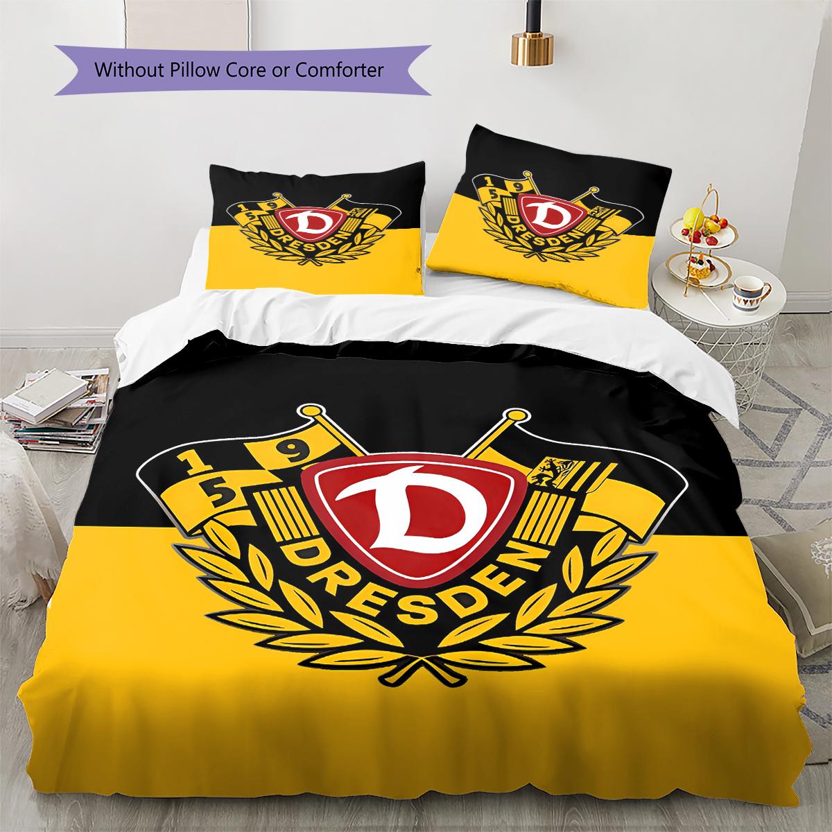 

SG Dynamo Dresden Pattern Bedding,Quilt Set Quilt Cover Pillowcase Home Birthday Gift (1 * duvet cover + 2 * pillowcase, without core) 135x200cm