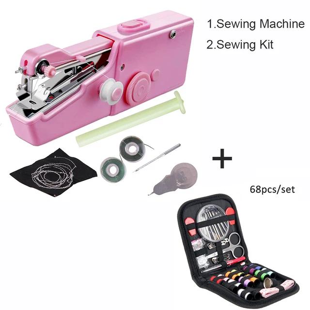 Portable Mini Sewing Machines Needlework Cordless Hand-Held Clothes Useful Portable Sewing Machines Handwork Tools Accessories