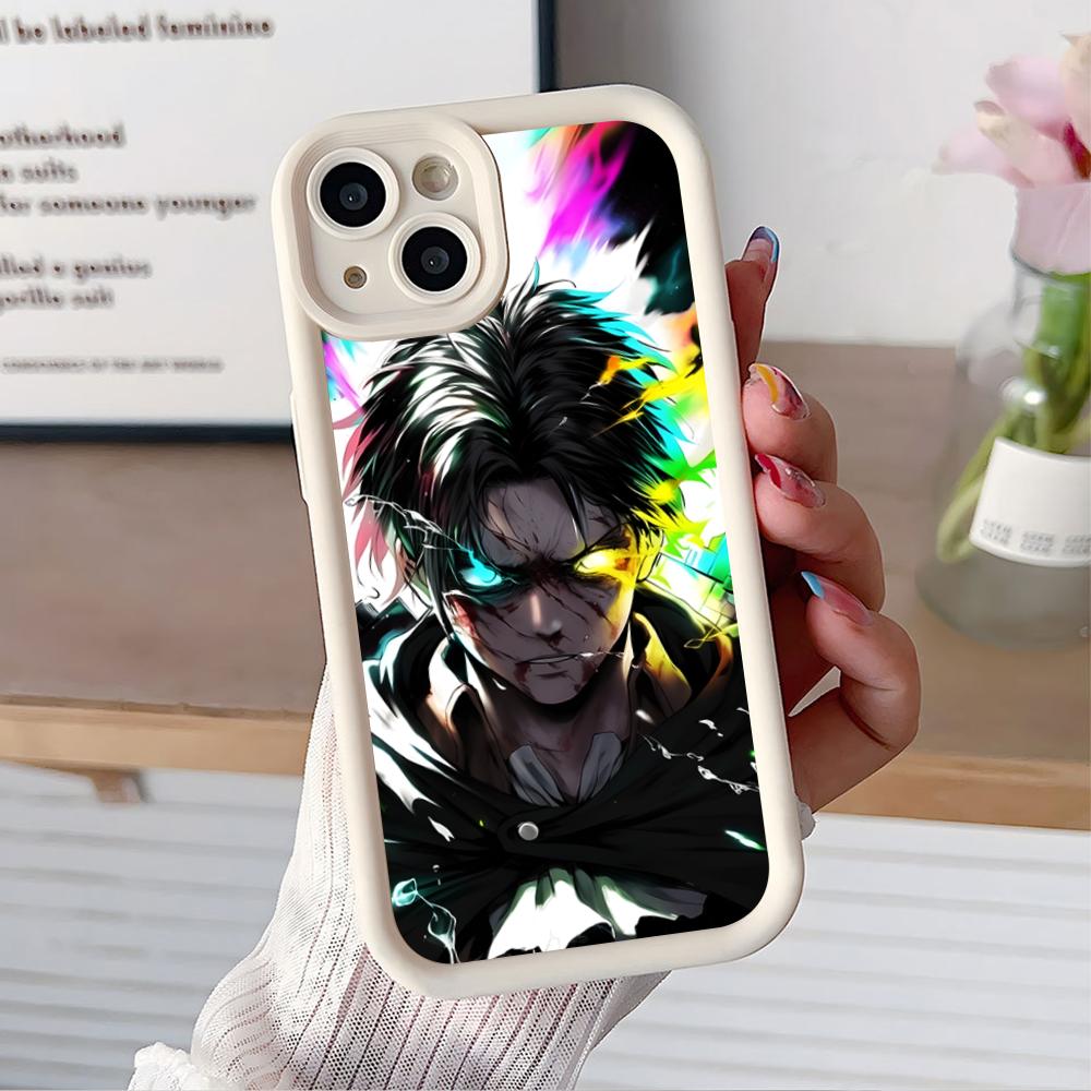 AOT Eren Yeager Verdickte TPU Handyhülle für iPhone 17 16 15 14 13 12 11 Air Pro Max Plus Bunte Hülle