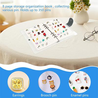 8 Seiten Filz Große Kapazität Mehrere Farben Multifunktional Herausnehmbare Pin-Ausstellung Pin-Aufbewahrungsbuch DIY-Zubehör