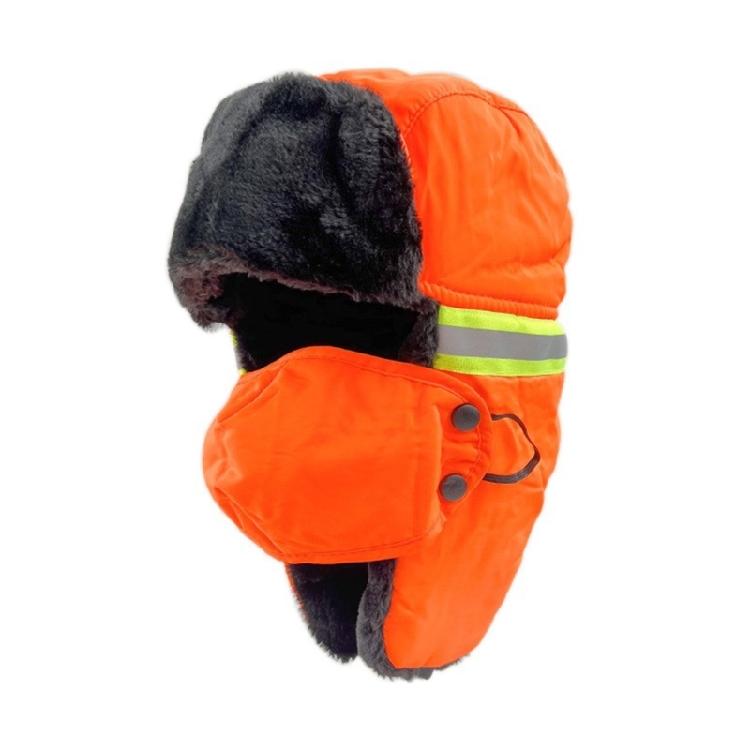 Visibility Reflective Safety Hat for Outdoor Activity Cold Weather Windproof Warm Winter Hat for Construction Workers