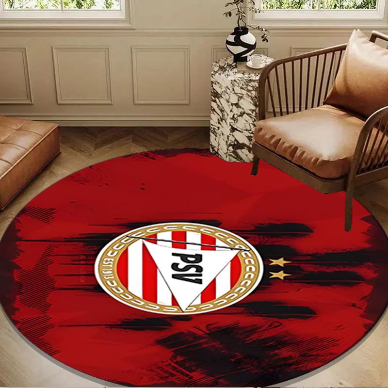 Psv Eindhoven Redesign Round mat, Anti-slip Circle Carpet Chair rug For livingroom,Bedroom, doormat home decor Gift Christmas Gifts