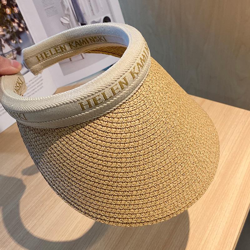 Women's Summer Straw Sun Hat - Duckbill Cap for Travel and Beach