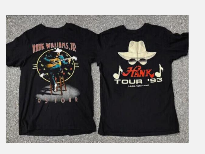Hank Williams Jr Hank Tour 1993 T-Shirt XL