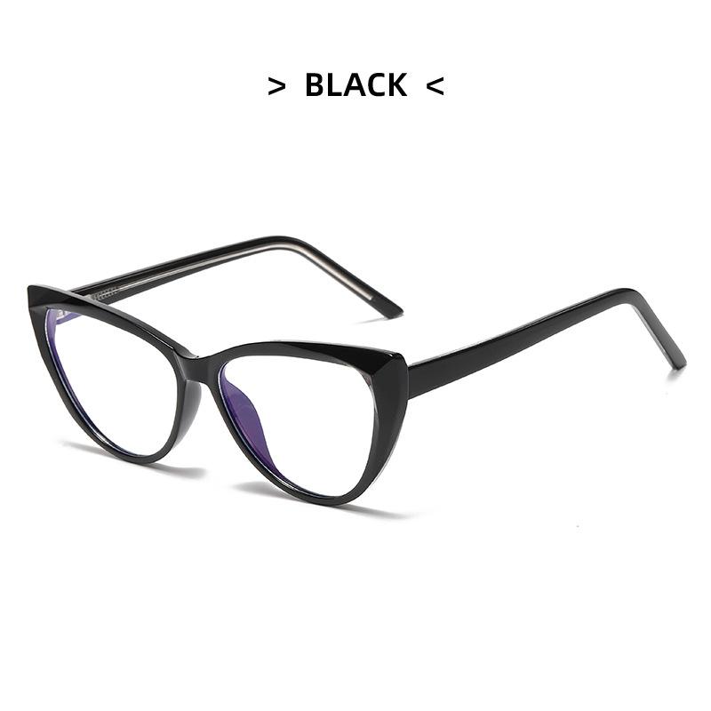 Women Fashion Cat Eye Anti Blue Light Glasses Cat Eye Black Frame Blue Light Blocking Computer Clear Lens Eyewear Eyeglasses