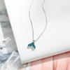 VENTFILLE Silver Color Necklace for Women Girl Gift Blue Sea Whale Mermaid Tail Jewelry Dropship Wholesale