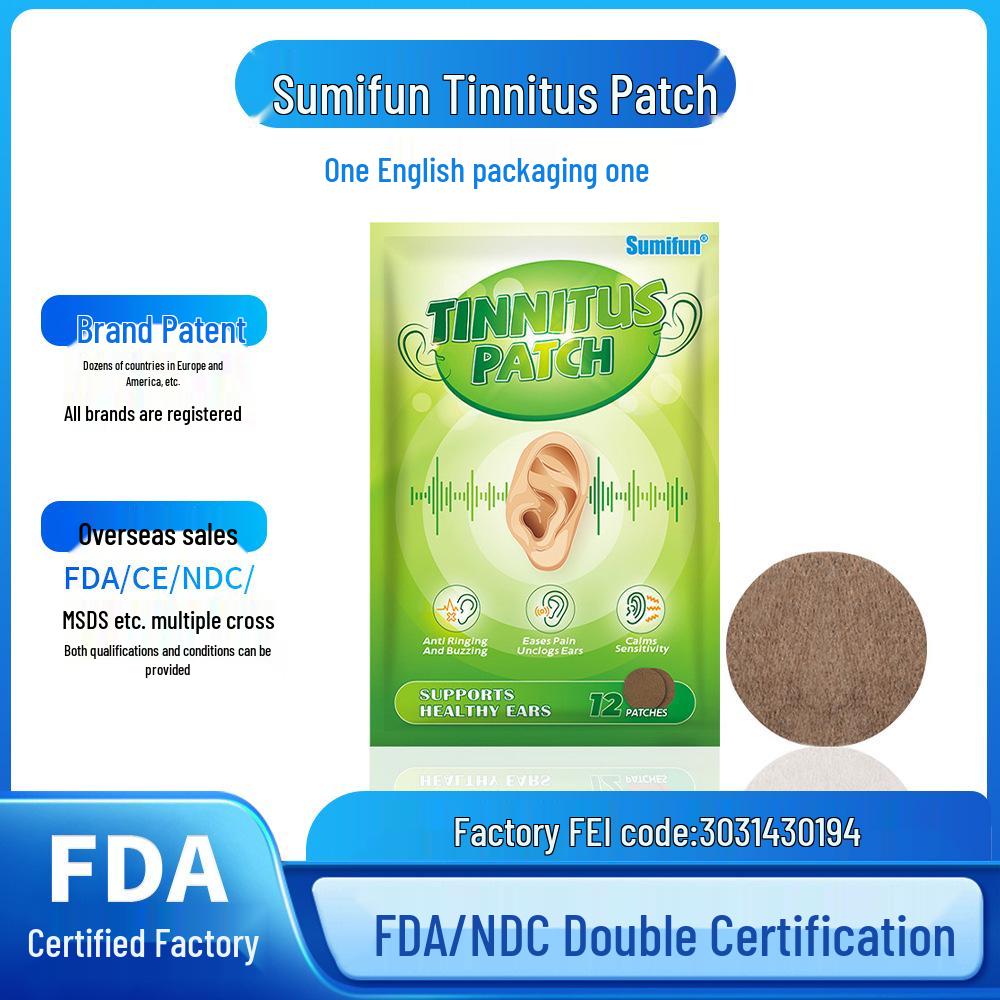 Sumifun Ушные пластыри для облегчения тиннитуса - Упаковка 12 шт.