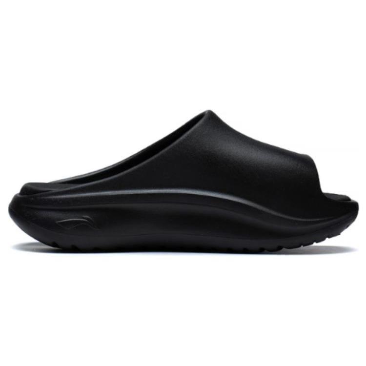 Li Ning SOFT SLIPPER Slip Resistant Abrasion Resistant Slide Slippers Unisex Black AGAT017-1