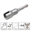 1/4'' Hexagon Shank Wing Socket 65mm Length Butterfly Socket Long Power Wing Nut Drive 12mm Slotted Socket
