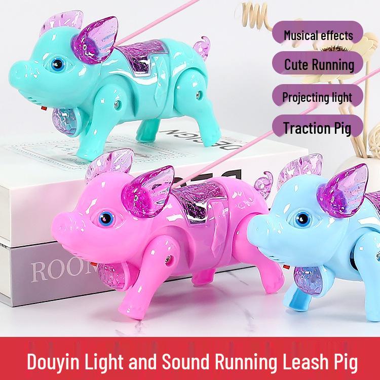 Dancing Singing Piggy Toy with LED Leash - Children's Entertainment Toy