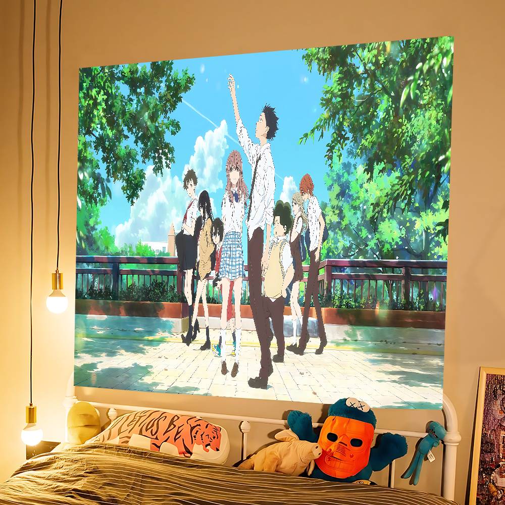 Anime A Silent Voice Anime Chart Flagge Für Wohnzimmer Zuhause Schlafsaal Dekor Kunst Heimdekor Banner Wandteppich