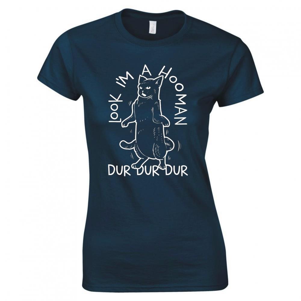 Funny Cat Look Im A Hoounisex Ladies Skinny Fit Tshirt S