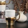Creative Golden Spark Plug Ceramic Mug Breakfast Milk Tea Cup Home Afternoon Tea Coffee Cup Office Drinking Mug Home Decoration