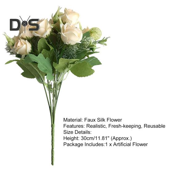 Künstliche Blume, schön aussehend, wetterbeständig, exquisit, modern, einfach, künstliche Regenrose