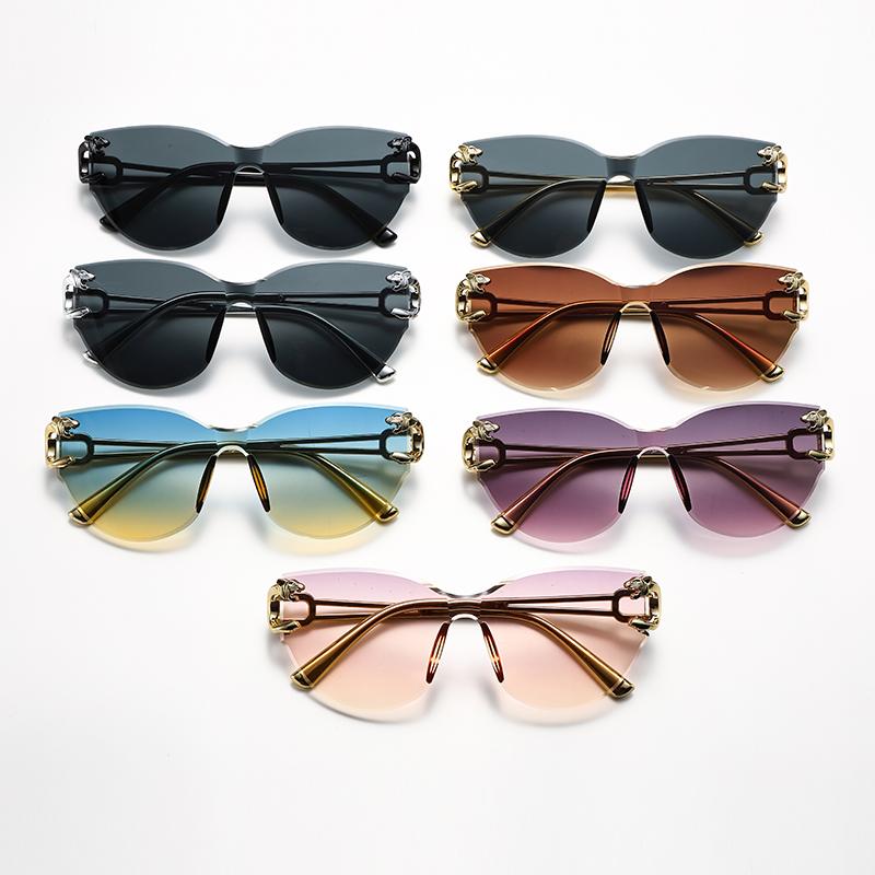NUOVI Occhiali da Sole Rettangolari Retro Senza Montatura Lenti Graduali Protezione UV Occhiali Accessorio Moda da Esterno