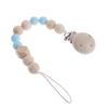 Nipple Holder Beaded Wooden Baby Pacifier Clip Chain Nipple Leash Strap Pacifier Clips Soother Chain