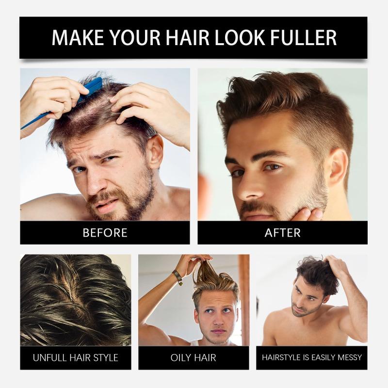 40g Herren- und Damen-Haaraufbauspuder Haarfreies Stylingpuder Ohne Waschen Natürlicher Styling-Shot, Aufbauspuder Ölkontroll-Stylingpuder