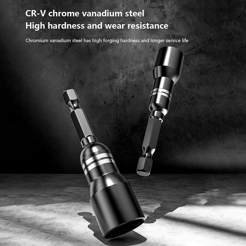 Steel Magnetic Nut Screwdriver Socket Bits For Power Drills Hex Shank Driver/Adapter Socket Wrench Tool Parts Accessories