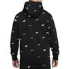Nike Sweatshirts Men's Black Hooded Moderate Regular FB7435-010