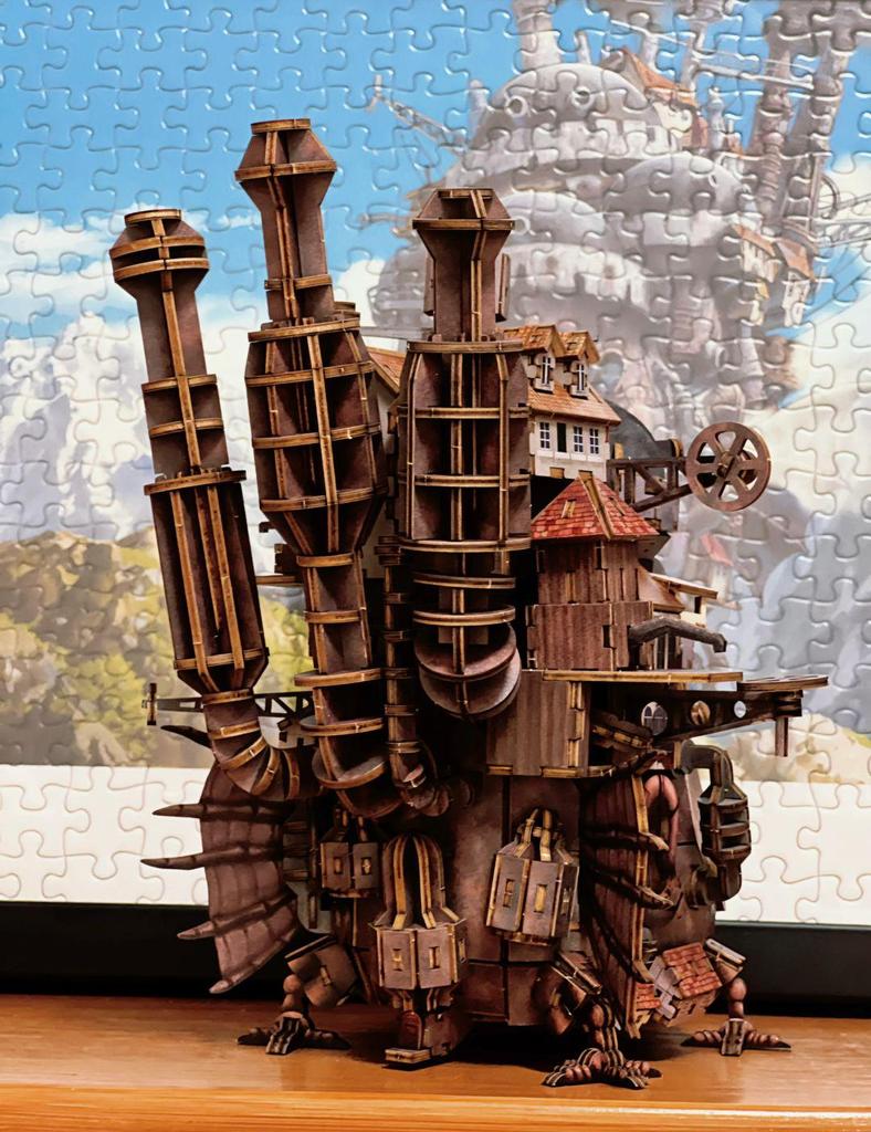 Howl's Moving Castle 3D Wooden Puzzle by Hayao Miyazaki - Educational Ornament & Gift for Girls