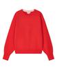 Antomas Voluminous Sleeve Crop Knit For Women - Pink