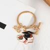 1Pcs 2026 Graduation Key Ring With A Hat And Credentials, Graduation Season Gift Key Ring Pendant, Suitable For Hanging Ba