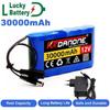 New Portable Super 12v 30000mah Rechargeable Lithium Ion Battery Pack Capacity Dc 12.6v 30ah Cctv Camera Monitor + Charger
