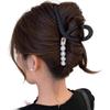 Elegant Pearl & Rhinestone Hair Claw Clip