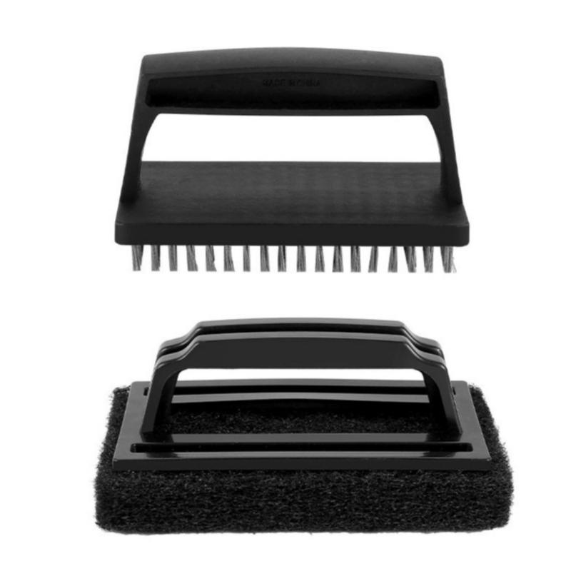 Professional Grills Cleaning Brush Ergonomic Nonslip Handle Solid Steel Bristles Perfect For Charcoal Grills And Griddles