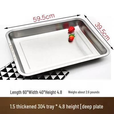 AVADEN Stainless Steel Rectangular Deep Steaming Tray