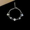 Floral Pendant Bracelet With 18k Gold Plating And Zirconia For Womens Fashion Accessories