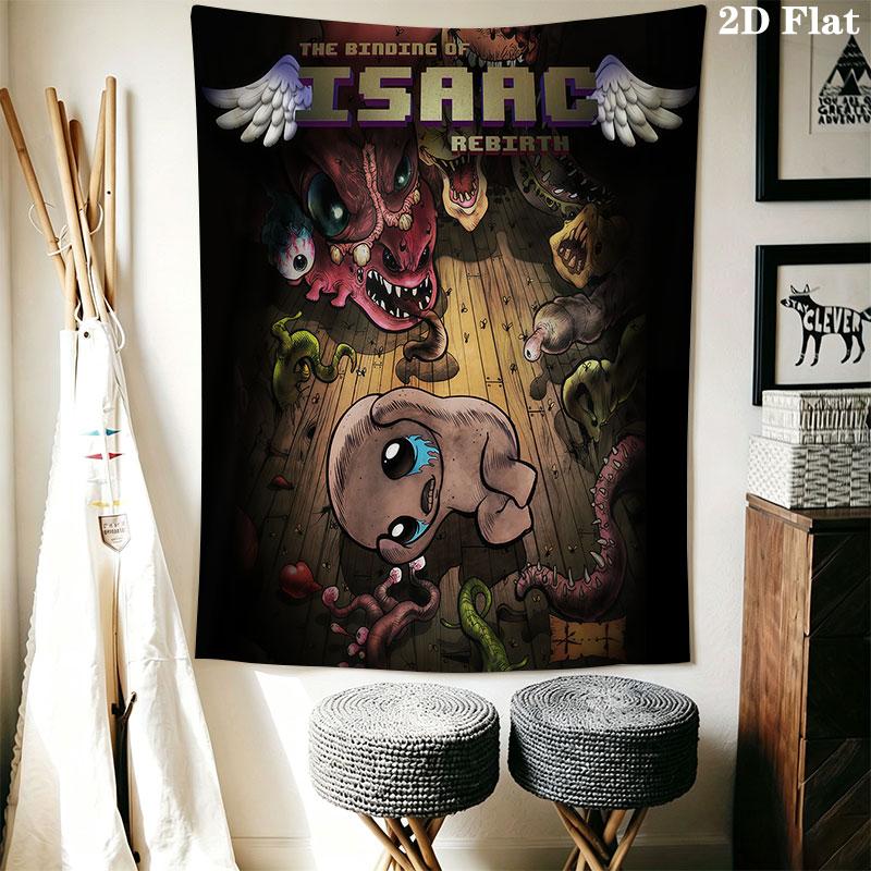 TBOI poster Wall Hanging Printed Fabric Blanket Decorative Tapestries for Bedroom Living Room Home Decor