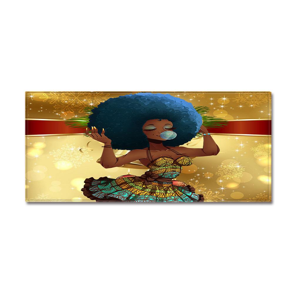 African Women'S Theme Carpet Long Floor Mat Doormat