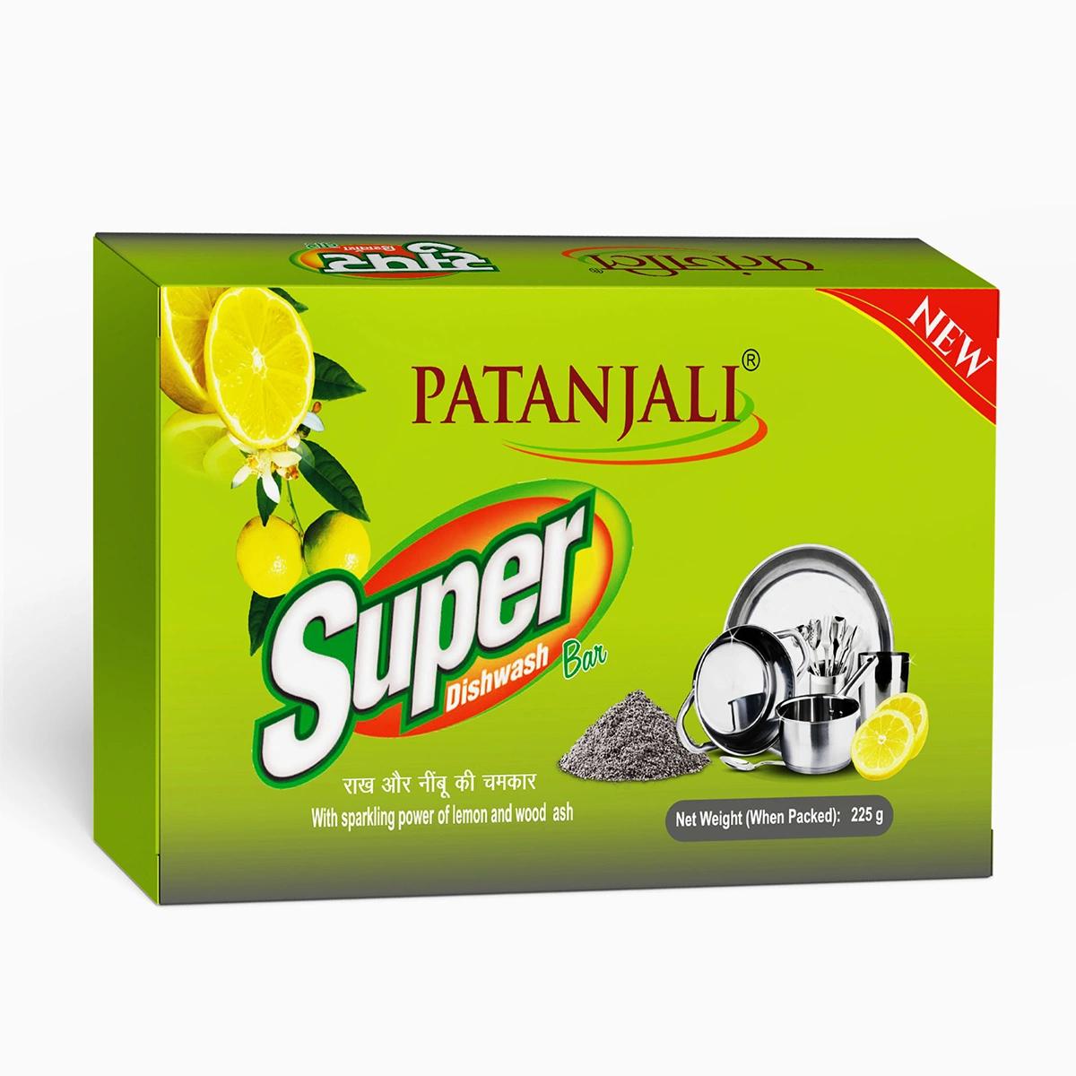 

Patanjali Super Dish Wash Bar, With Natural & Superior Cleaning 225gm, Pack Of 1
